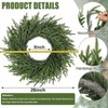 26 Inch Real Pine Wreath for Front Door Indoor Outdoor Home Decor Large Artificial Green Wreath on Walls Porches Farmhouse - 2 of 4