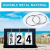 Unique Bargains Home Office Metal Loose Leaf Binder Rings Book Rings Key Ring 3.1 Inch Inner Dia 4 Pcs - 3 of 4