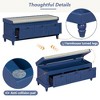 PAGED Vintage Style Storage Bench with Cushioned Seat, Classic Shoe Bench with 3 Drawers, Fluted Entryway Bench, Ottoman with Storage for Living Room - 4 of 4