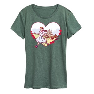 Women's - Wizard of Oz - Dorothy and Toto Heart Short Sleeve Graphic T-Shirt - 1 of 4