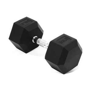 Sapphtopaz Rubber Coated Hex Dumbbell, Dumbbell Set with Non-Slip Grips for Exercise, Muscle Toning, Space-saving Home Gym Strength Training Dumbbells - 1 of 2