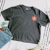 Simply Sage Market S.W.Smiley Checkered Mama Flowers Boxy Crop Top - 3 of 4