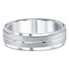 Pompeii3 Mens Gold Flat Comfort Fit Wedding Ring Band 14K White - 4 of 4