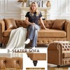 CAVINAS Loveseat Sofa with Button Design and Cushions for Bedroom, Chesterfield Sofa with Rolled Arms, Tech Fabric Vintage Couches for Living Room - 4 of 4