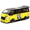 Toyota Hiace Widebody Van RHD #99 "Mooneyes Team Van" Yellow & Black w/Graphics "Hobby43" 1/43 Diecast Model Car by Tarmac Works - 2 of 3