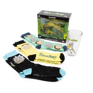 Culturefly LLC Rick and Morty Pint Glass and Sock Bundle - 1 of 4