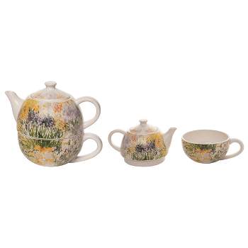 Transpac Ceramic 6.75 in. Lavender Tea for One Pot