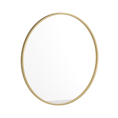 Emma and Oliver Wall Mounted Mirror with Iron Frame, Silver Backing and Shatterproof Glass for Entryways, Bathrooms and More