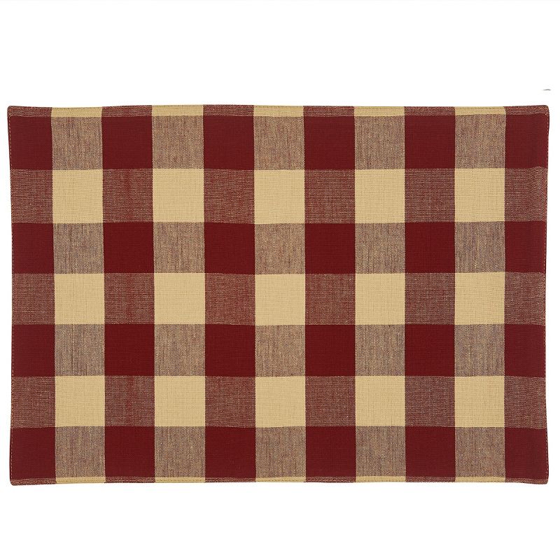 Park Designs Buffalo Check Backed Red Placemat Set of 4, 1 of 4