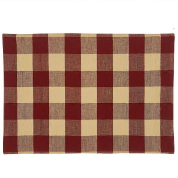 Park Designs Buffalo Check Backed Red Placemat Set of 4
