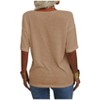 Imily Bela Women's Casual V Neck Half Sleeve Oversized T Shirt Solid Color Basic Top - 4 of 4