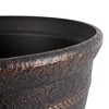 Liberty Garden 1925 Banded High Density Resin Hose Pot w/ Drain, Antique Bronze - 4 of 4
