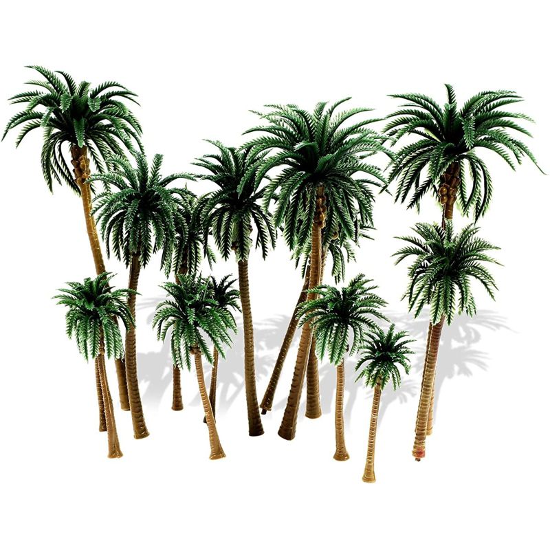 Bright Creations 15 Pieces Miniature Model Palm Trees for Dioramas, Arts and Crafts (5 Sizes), 1 of 8