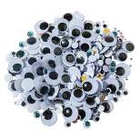 Creativity Street Round Wiggle Eyes, Assorted Size, Assorted on White, Set of 500