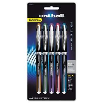 Uni-Ball 60025 Deluxe Roller Ball Waterproof Pen, Black, Micro, Dozen