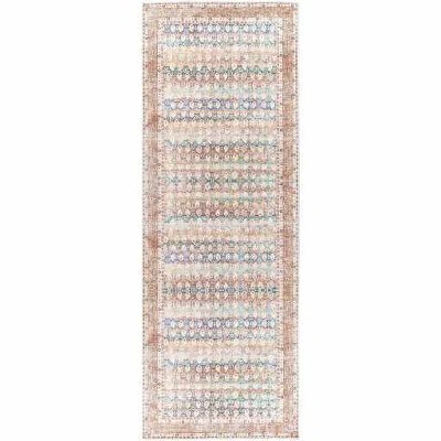 Hauteloom Rust Maligaya Distressed Washable Area Rug