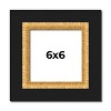 PosterPalooza | Square Embellished Brown Picture Frame - UV Acrylic, Foam Board Backing, Hanging Hardware - 2 of 4
