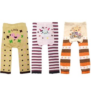 Wrapables Baby and Toddler Animal Leggings (Set of 3), 24 to 36 months, Beige and Pink - 1 of 4