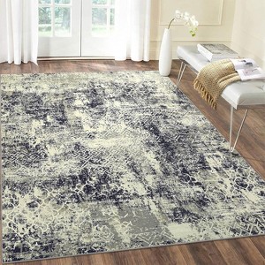 Runner Rug Modern Abstract Circle Design Non Slip Washable Soft Accent Carpet for Kitchen Bedroom - 1 of 4