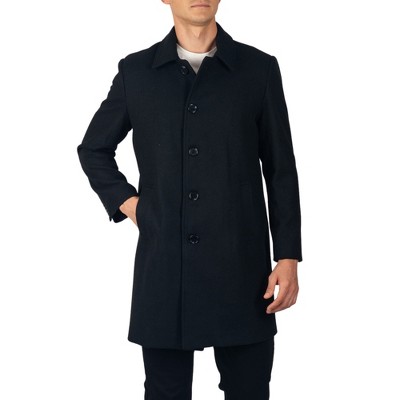 Мужские куртки Alpine Swiss Orson Mens Wool Blend Car Coat Tailored LongTopcoat for Men Single Breasted Overcoat Winter Jacket BLK MED — фото 8