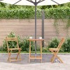 vidaXL Folding Patio Table 23.6 inches x29.5 inches  Solid Acacia Wood - 2 of 4