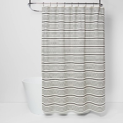 Striped Shower Curtain Black/White - Threshold™