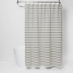 Striped Fringe Shower Curtain Off-white - Threshold™ : Target