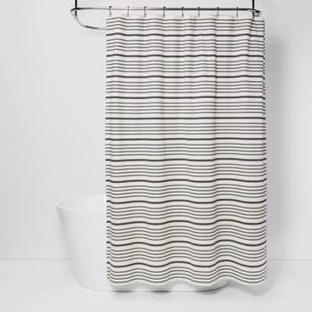Vertical Lines Shower Curtain Black - Deny Designs : Target
