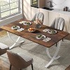 Tribesings 63-inch Dining Table for 4 People, Rectangular Kitchen Table with Metal Legs - 2 of 4