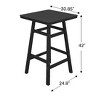WestinTrends Malibu 30" All Weather HDPE Outdoor Patio Square Counter Height Bistro Table with Umbrella Hole - 3 of 4