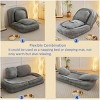 SEVOBAL Human Dog Bed Lazy Sofa Couch 5 Adjustable Position Sit Sleep Bed Fold Put In Bedroom Living Room Space Saving, Gray, 37.79"*36.61"*6.69" - 4 of 4