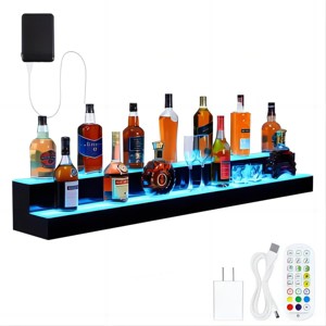 Acrylic Wall-Mounted Multifunctional Cabinet with Display and Storage Shelves, Suitable for Home and Commercial Bars, Gatherings, and Parties - 1 of 3