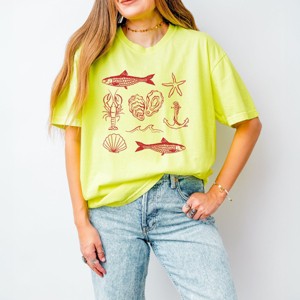 Simply Sage Market Fisherman Collage Garment Dyed Tee - 1 of 4
