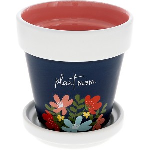Pavilion Gift Company - Plant Mom - 4" Planter with Tray - Planters - 1 of 4
