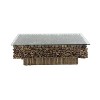 Rectangular Contemporary Driftwood Coffee Table Brown - Olivia & May: Handmade, No Assembly, Glass Top - image 2 of 4