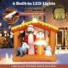 6ft Inflatable Nativity Scene - 6 Built-in LED Lights Weather-Resistant Polyester Xmas Outdoor Decor - 4 of 4
