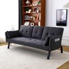 NicBex Modern Tufted Loveseat Sofa Couch with Foldable Cup Holder & Black Legs,2-Seat Lounge Sofa for Living Room,Apartment - 2 of 4