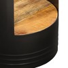 vidaXL Solid Mango Wood Coffee Table - Handmade Industrial Style Living Room Furniture with Powder-Coated Steel Frame and Distinctive Wood Grains - 3 of 4