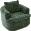 Sapphtopaz Modern Swivel Accent Chair with Dual-layer Upholstered Sofa Chair with Swivel Base Single Barrel Chair for Living Room, Bedroom - 3 of 4