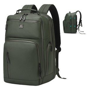 Unique Bargains Waterproof Expandable Business Backpacks with Laptop Compartment 18.9" x 13.8" - 1 of 4
