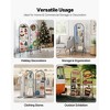VEVOR 2 Packs Grid Wall Panels, 1.9 x 5.4 ft Wire Grid Panels Display Rack, Movable Art Display Shelf with Wheels and 20 Hooks, Black - 3 of 4