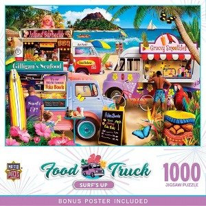 MasterPieces Food Truck Roundup - Surf's Up 1000 Piece Jigsaw Puzzle - Surf's Up - 19.25"x26.75" - 1 of 4