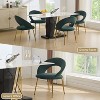 KTMBDW Dining Chairs, Mid Century Modern Dining Room Chairs with Curved Backrest, Upholstered Kitchen Chairs with Gold Metal Legs - 4 of 4