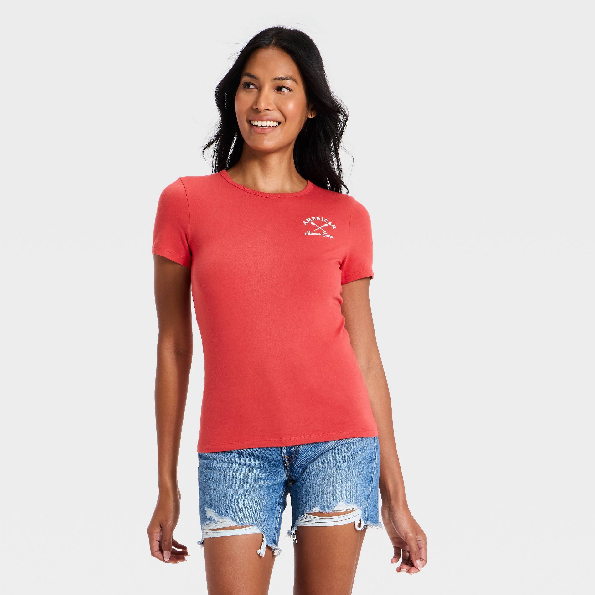 Women's Short Sleeve Graphic T-Shirt - Universal Thread™ Red S