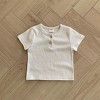 MyKids-USA Summer New Arrival Kids Unisex Crew Neck Short Sleeves Thin Solid Color Elastic Top Base T-Shirt - 2 of 4
