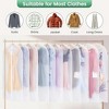 Generic 12 Pack Garment Bags for Hanging Clothes - Translucent Dress Bag - 3 of 4