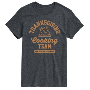 Men's - Instant Message - Thanksgiving Cooking Team Short Sleeve Graphic T-Shirt - 1 of 4