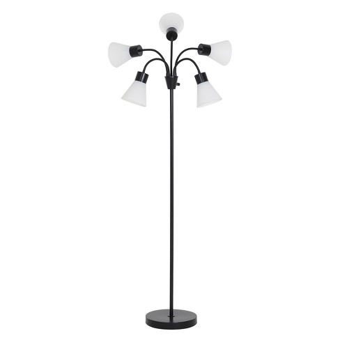 5 Head Floor Lamp White Shade With Black Frame Room Essentials