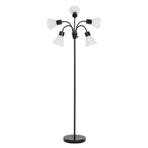 5 Head Floor Lamp White Shade with Black Frame (Lamp Only) - Room Essentials