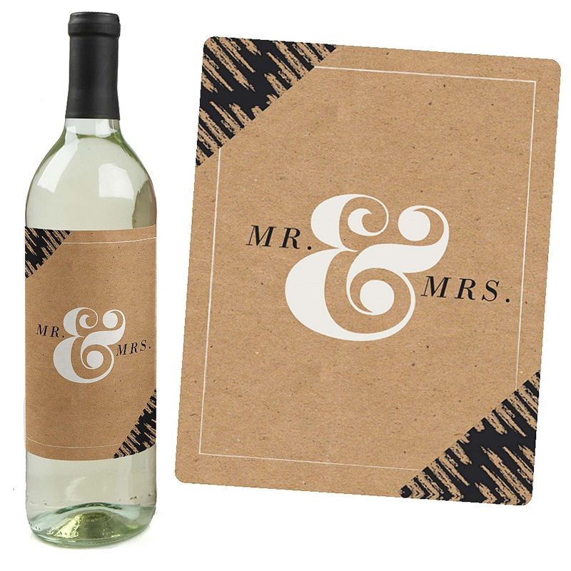 Big Dot of Happiness Better Together - Wedding Decorations for Women and Men - Wine Bottle Label Stickers - Set of 4, 2 of 9